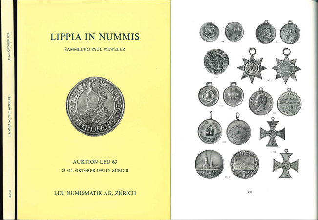 P.Weweler; Lippia in Nummis; Auktion Leu 63 23./24. October 1995 in Zürich   