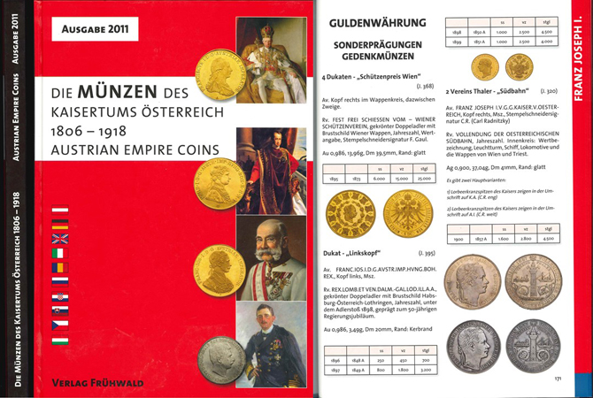  Austrian Empire Coins; Die Münzen des Kaiserturm Österreich 1806-1918; Ausgabe 2011; Salzburg 2010   