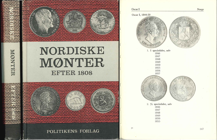  Johan Chr. Holm; Nordiske Mönter; Efter 1808; Köbenhavn 1970   