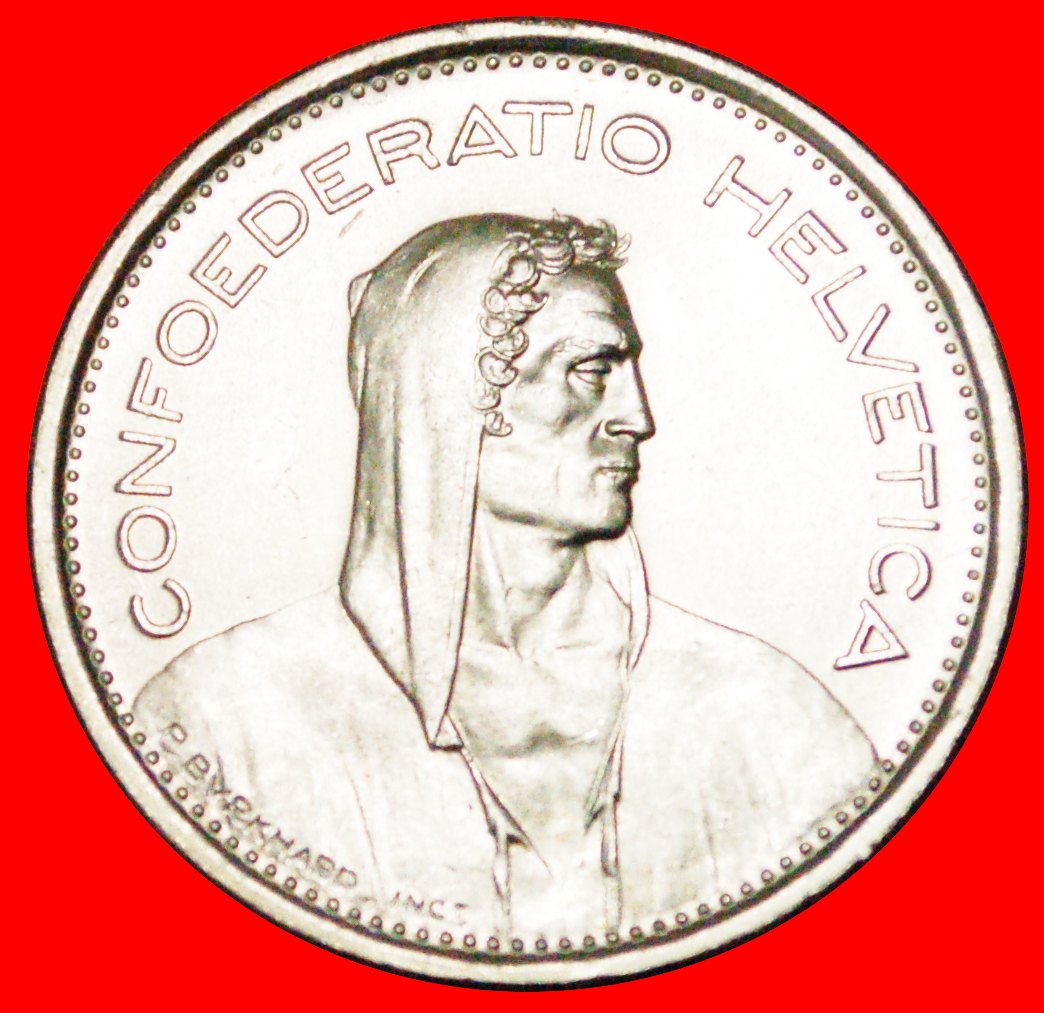  * WILLIAM TELL (1931-2022): SWITZERLAND ★ 5 FRANCS 1967B! SILVER! DISCOVERY★LOW START★ NO RESERVE!   