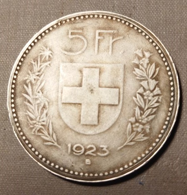  Schweiz 5 Franken 1923 selten.!   