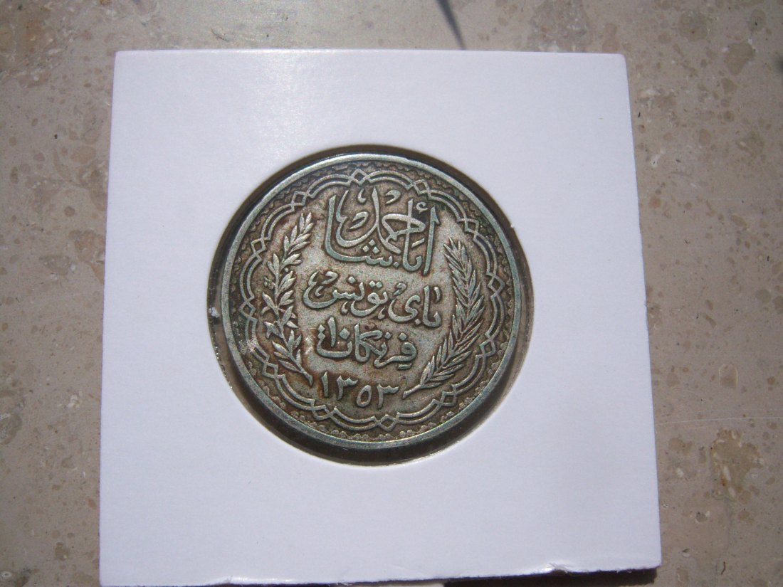  Tunesien,10 Francs 1934, Silber AG 680 lt Bildern   