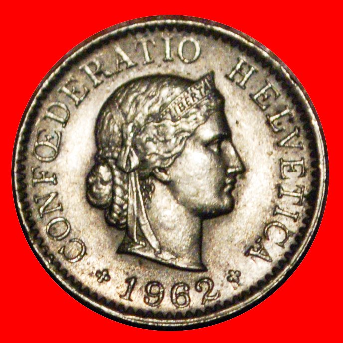 Ⰶ LIBERTY (1879-2025): SWITZERLAND★5 RAPPEN 1962B★DISCOVERY COIN★MINT LUSTRE! LOW START★ NO RESERVE!