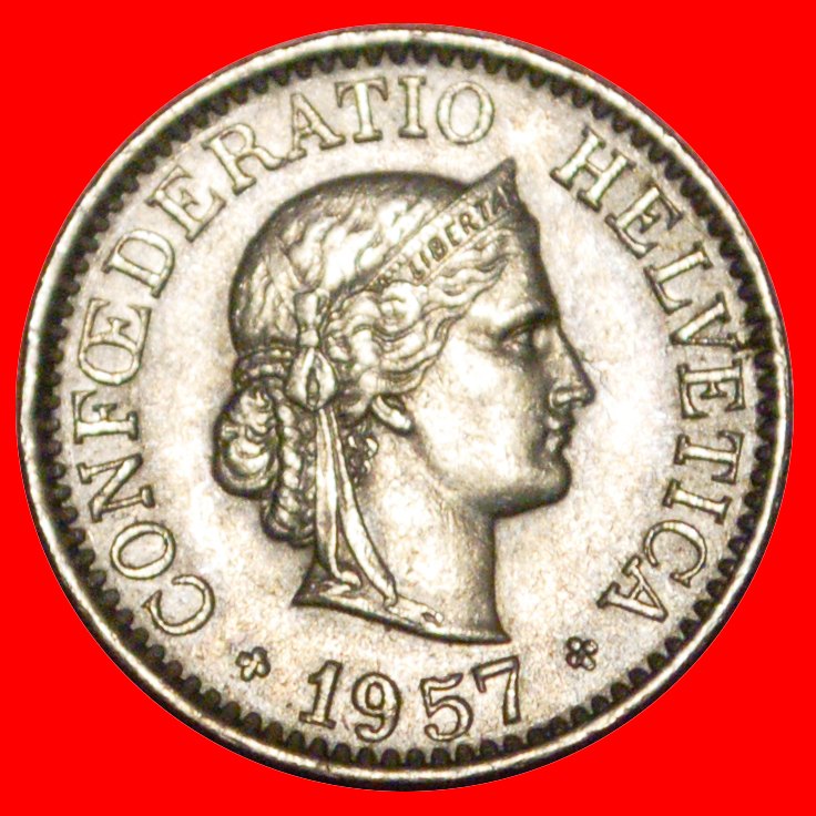  * LIBERTY (1879-2022): SWITZERLAND ★ 10 RAPPEN 1957B! DISCOVERY COIN! LOW START★ NO RESERVE!   