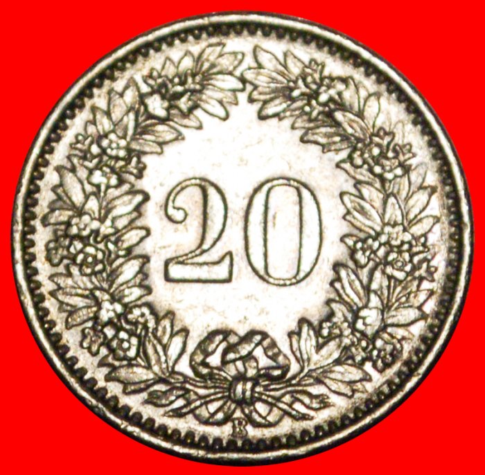  * LIBERTY (1939-2022): SWITZERLAND ★ 20 RAPPEN 1961B DIES 1+A!★LOW START★ NO RESERVE!   