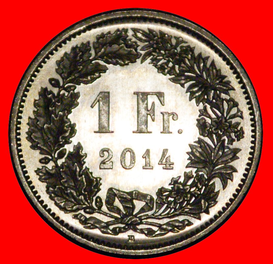  * WITH STAR (1850-2022): SWITZERLAND★1 FRANC 2014B★DISCOVERY★UNC MINT LUSTRE★LOW START★ NO RESERVE!   