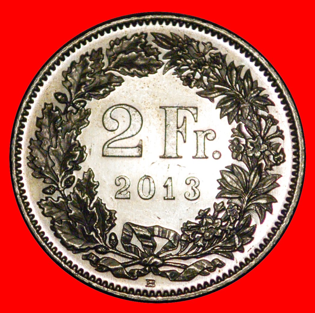  Ⰶ WITH STAR (1860-2025): SWITZERLAND★2 FRANCS 2013B★DISCOVERY★MINT LUSTRE★LOW START★ NO RESERVE!   