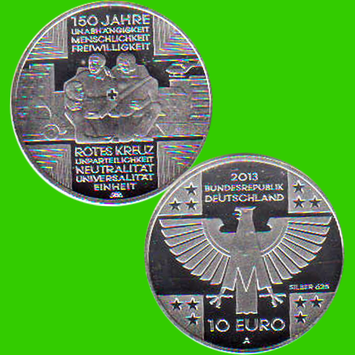  Offiz. 10 Euro-Silbermünze BRD *150 Jahre Rotes Kreuz* 2013 *PP*   