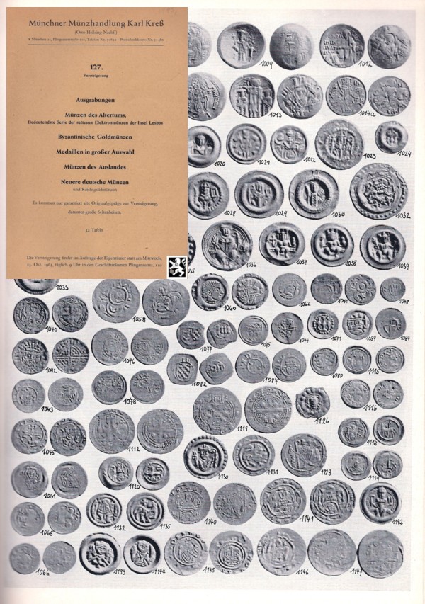  Kreß (München) Auktion 127 (1963) Antike-Neuzeit ,Byzantinische Goldmünzen ,Medaillen große Auswahl   