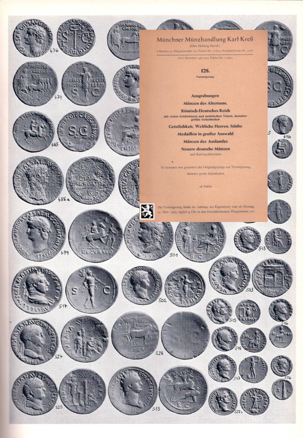  Kreß (München) Auktion 128 (1963) Antike bis Neuzeit mit vielen Goldmünzen und mehrfachen Talern   