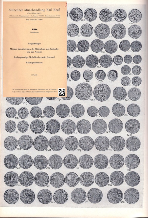  Kreß (München) Auktion 130 (1964) Antike bis Neuzeit ua Rechenpfennige ,Medaillen in großer Auswahl   