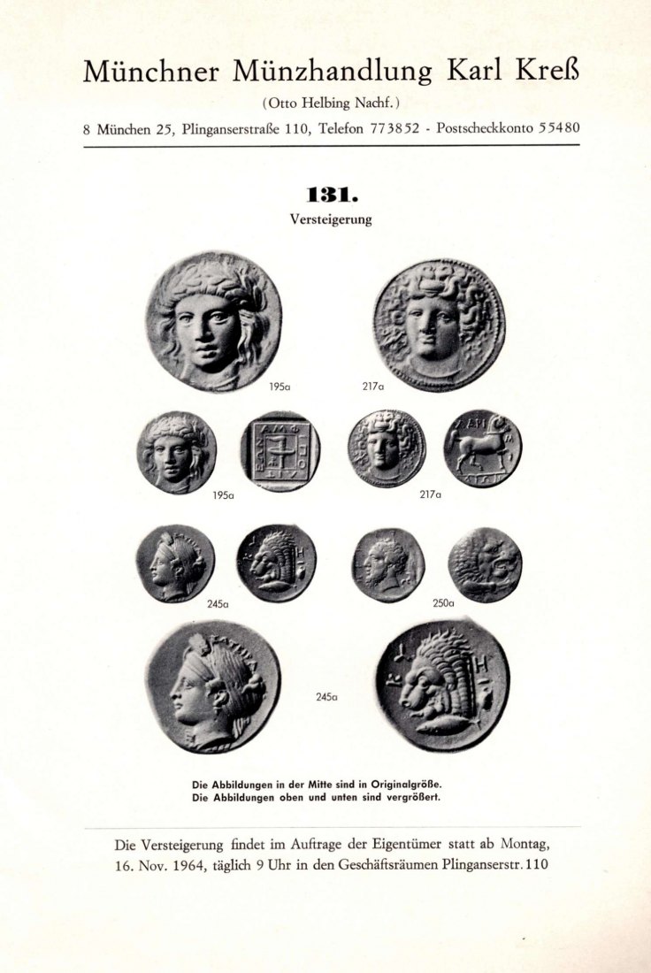  Kreß (München) Auktion 131 (1964) Münzen der Antike Mittelalter und Neuzeit / Orden und Ehrenzeichen   