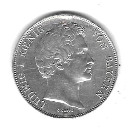  Bayern 1 Gulden 1837, Silber 10,6 gr. 0,900, fast Stempelglanz super erhalten, siehe Scan unten   