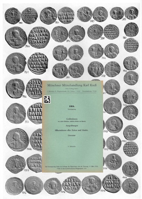  Kreß (München) Auktion 135 (1966) Münzen Antike ,Mittelalter ,Neuzeit ,stattliche Reihen von Byzanz   