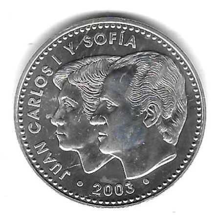  Spanien 12 Euro 2003, Spanische Verfassung, Silber 18 gr. 0,925, makellose BU, siehe Scan unten   