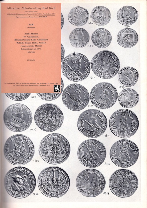  Kreß (München) Auktion 142 (1968) Münzen der Antike Mittelalter und Neuzeit ua 400 Goldmünzen   