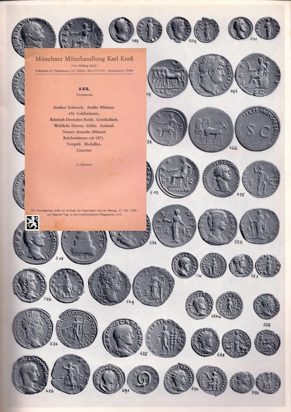  Kreß (München) Auktion 143 (1968) Münzen der Antike Mittelalter und Neuzeit ua 450 Goldmünzen   