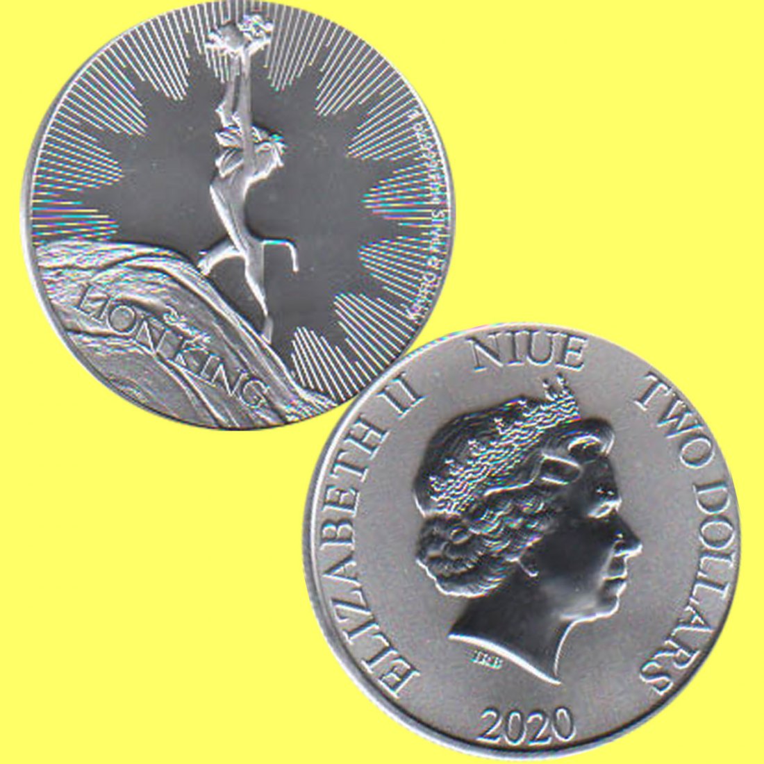  Niue 2$ Silbermünze *Disney - König der Löwen* 2020 1oz Silber nur 25.000St!   