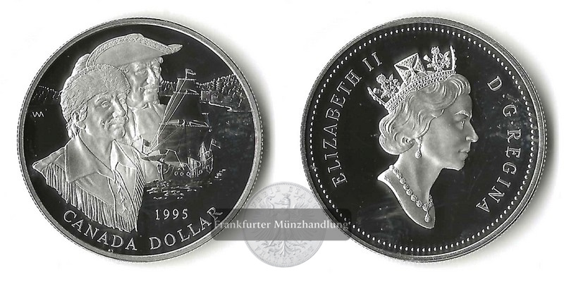  Kanada  1 Dollar   1995  Hudson Bay Co.  FM-Frankfurt  Feinsilber: 23,29g   