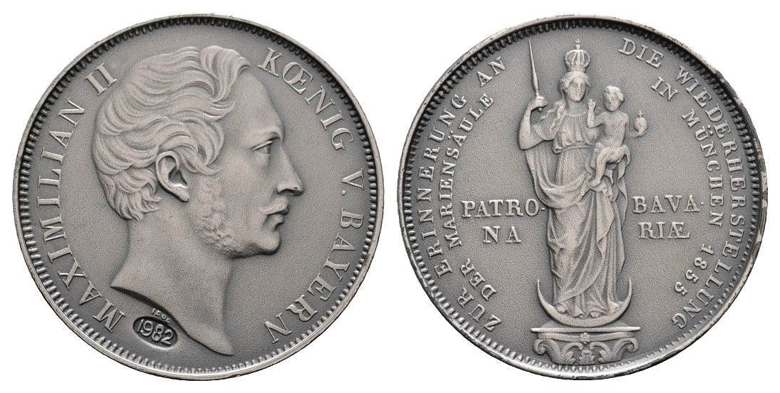  Linnartz BAYERN, Marientaler 1855 - Neuprägung - 12,01/fein g, Mattiert, st   