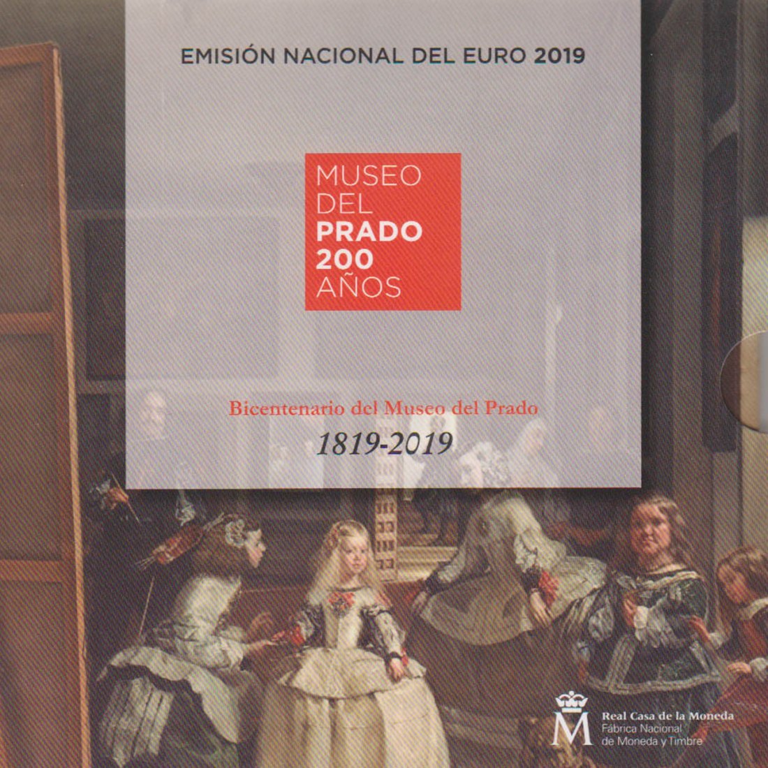  Offiz KMS Spanien *200 Jahre Pradomuseum* 2019 mit 2 €-Sondermünze 9M nur 9.941St!   