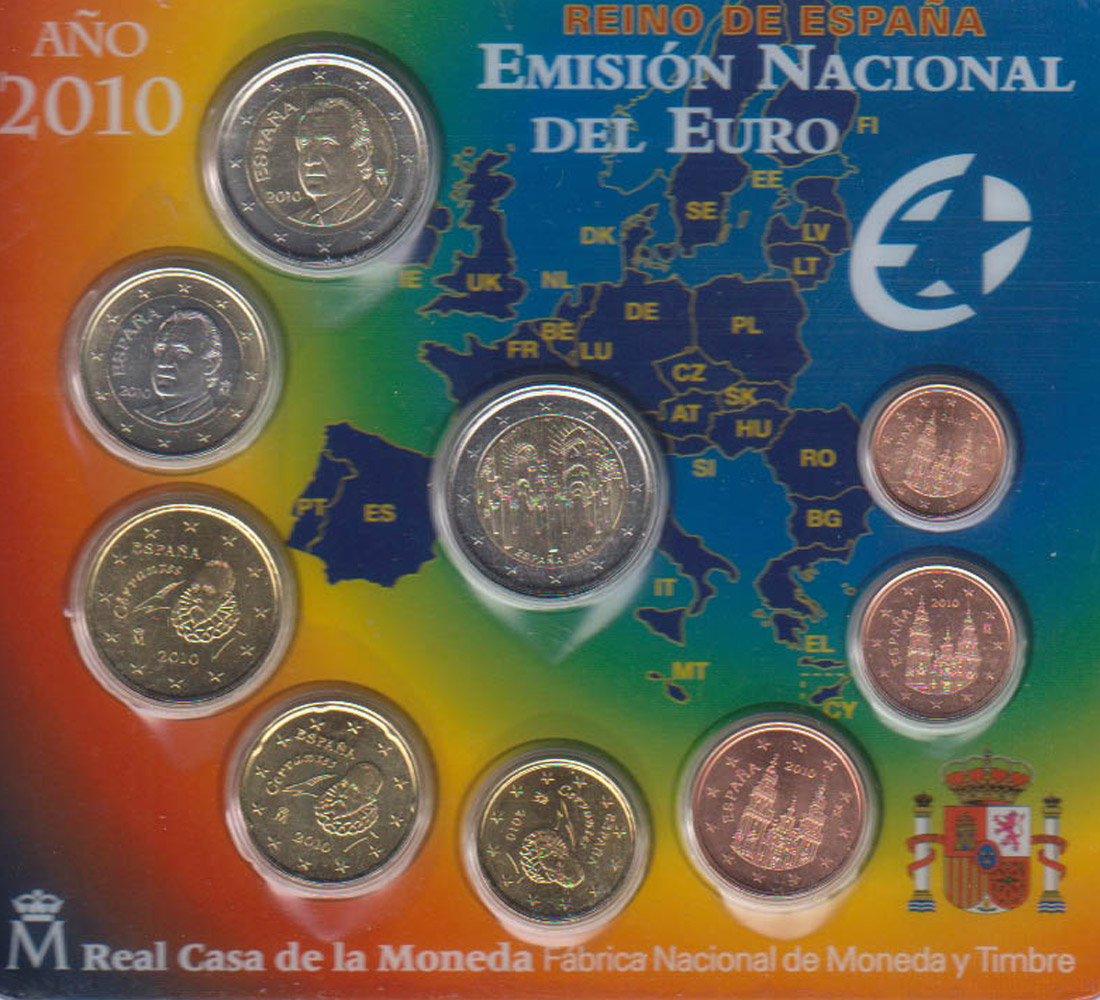  Offiz KMS Spanien 2010 mit 2 €-Sondermünze *Große Moschee von Cordoba* 9M nur 25.000St!   