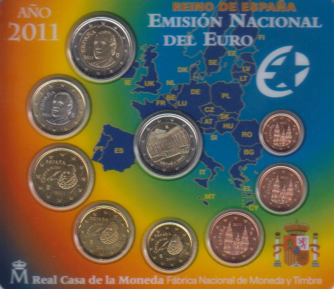  Offiz KMS Spanien 2011 mit 2 €-Sondermünze *Granada* 9M nur 15.000St!   