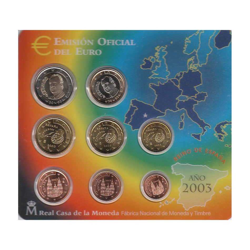  Offizieller Euro-KMS Spanien *Emision Oficial* 2003 1. Ausgabe   