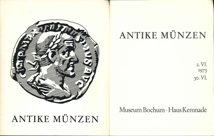 Museum Bochum - Haus Kemnade; Antike Münzen 2.VI. 1973 30. VI.   