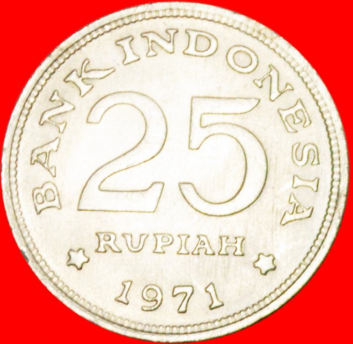  * TAUBE: INDONESIEN ★ 25 RUPIAH 1971! OHNE VORBEHALT!   