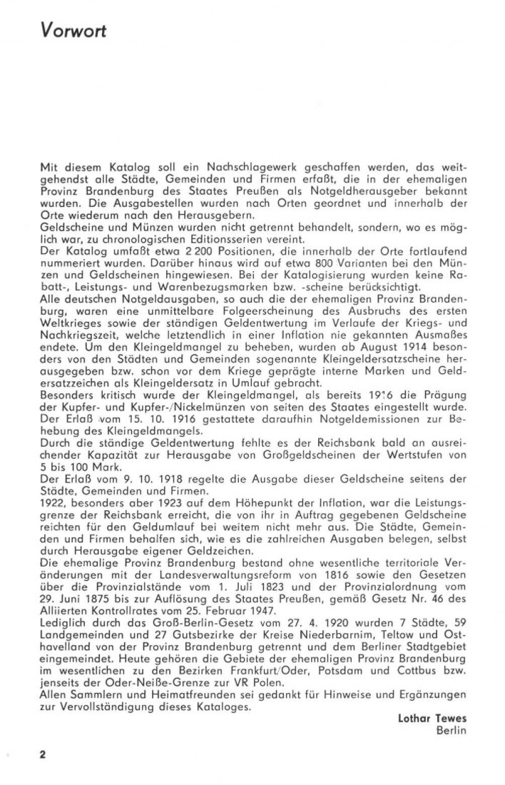  DDR Numismatische Hefte 03 (1982) Tewes / Stephanowsky - Das Märkische Notgeld 1914-1924   