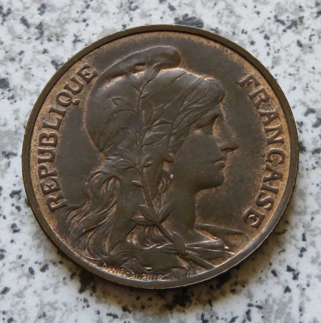  Frankreich 10 Centimes 1900, Rest stempelglanz   