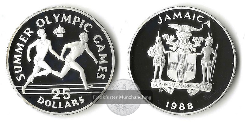  Jamaika  25 Dollar  1988  FM-Frankfurt  Feinsilber: 21,58g   