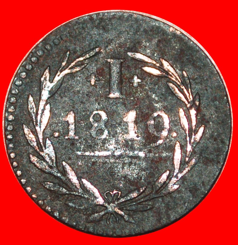  * FRANKFURT: DEUTSCHLAND und NIEDERLANDE★ 1 PFENNIG 1819! BLEYENSTEIN DUIT 1+A!★OHNE VORBEHALT!   