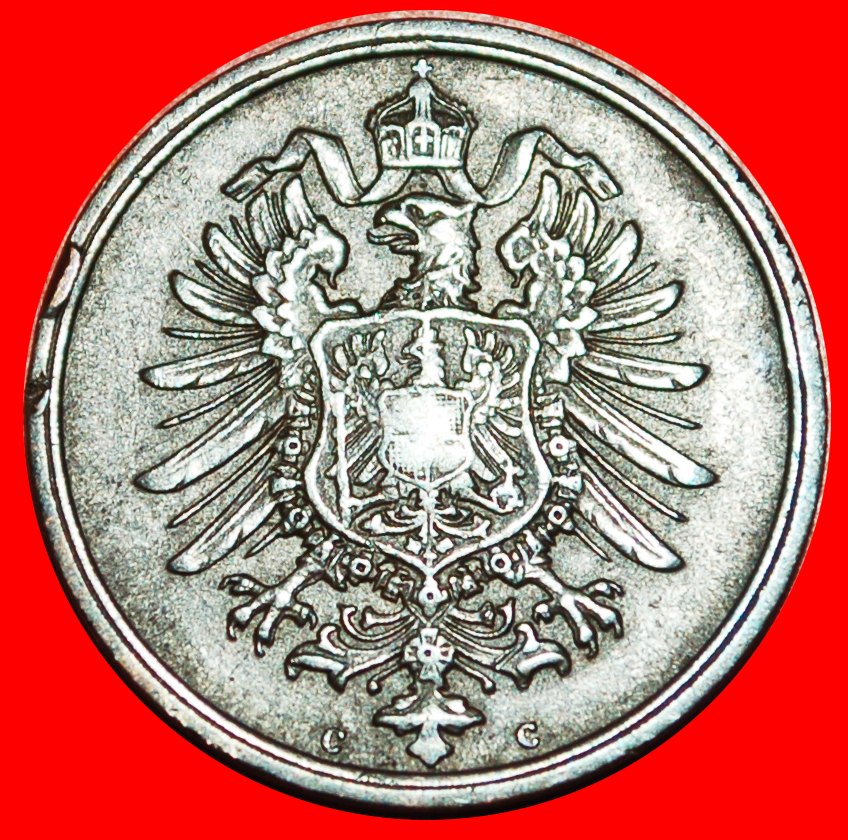  * ADLER (1873-1877): DEUTSCHLAND ★ 2 PFENNIG 1874C! WILHELM I. (1871-1888) ★OHNE VORBEHALT!   