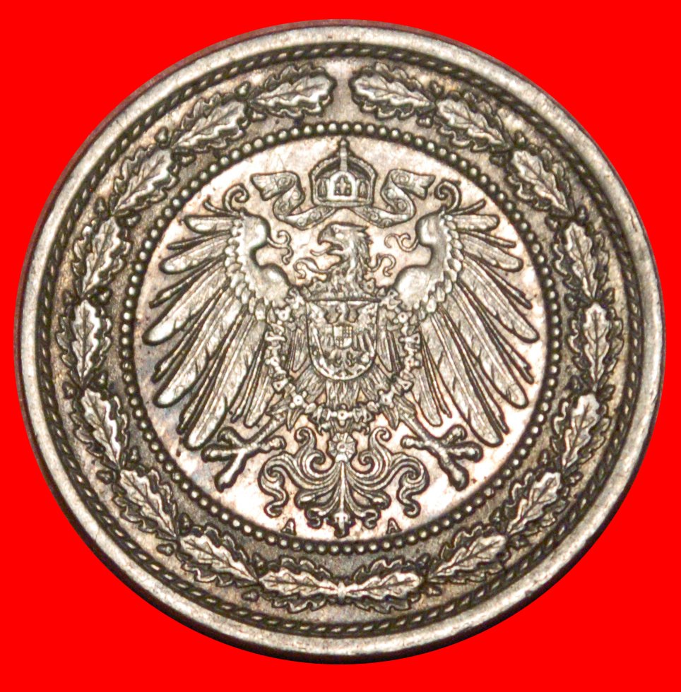  * ADLER (1890-1892): DEUTSCHLAND ★ 20 PFENNIG 1892A! WILHELM II. (1888-1918) SELTEN!★OHNE VORBEHALT!   