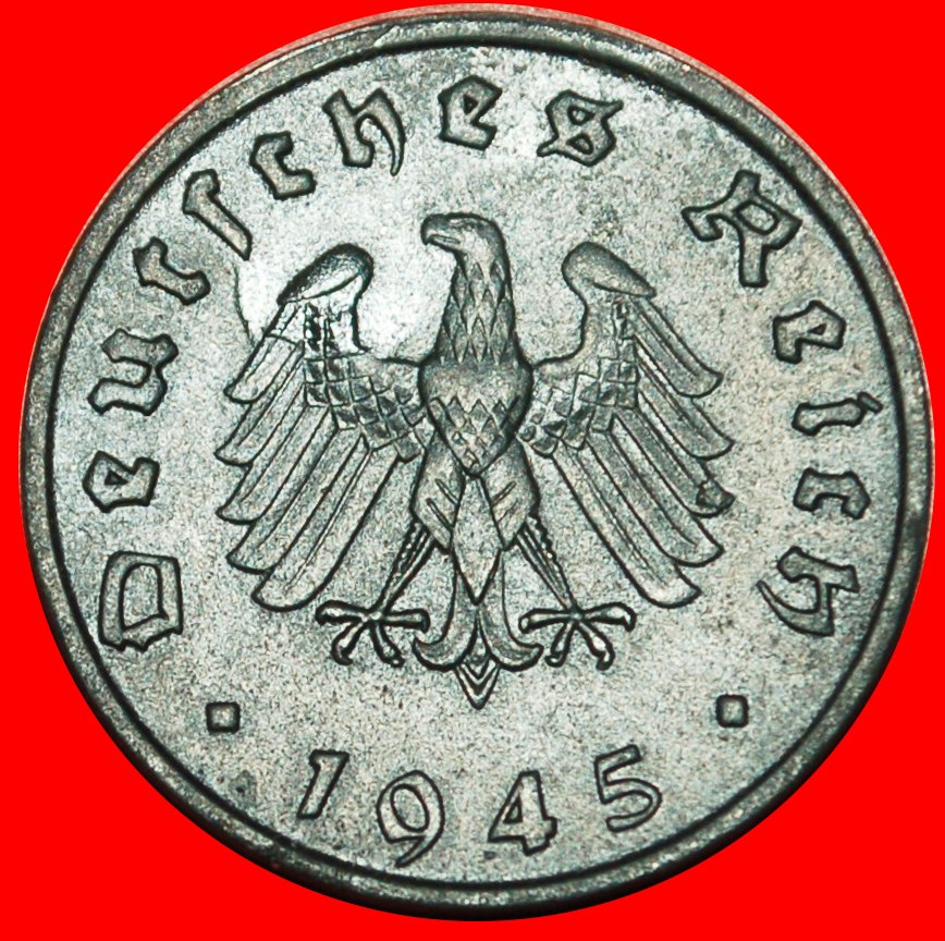  * WITHOUT SWASTIKA (1945-1948): GERMANY ★ 10 PFENNIG 1945F UNCOMMON!★LOW START ★ NO RESERVE!   