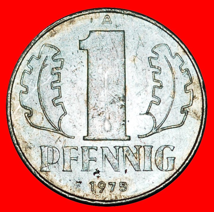  * HAMMER UND ZIRKEL (1960-1990): DEUTSCHLAND DDR ★ 1 PFENNIG 1975A! ENTDECKUNG MÜNZE★OHNE VORBEHALT!   