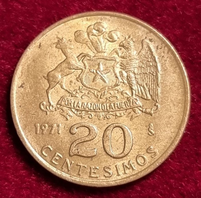 5607(8) 20 Centesimos (Chile) 1971 in vz .......................................... von Berlin_coins