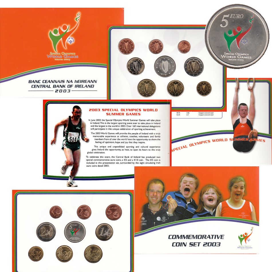  Offiz. KMS Irland *XI. Special Olympics World Games* 2003 9M mit 5€ Farbmed. nur 35.000St!   
