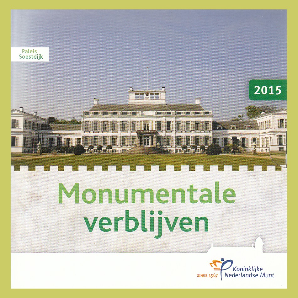  Offiz. Sonder-KMS Niederlande *Königliche Residenz in Soestdijk* 2015 max 4.000 Stück!   