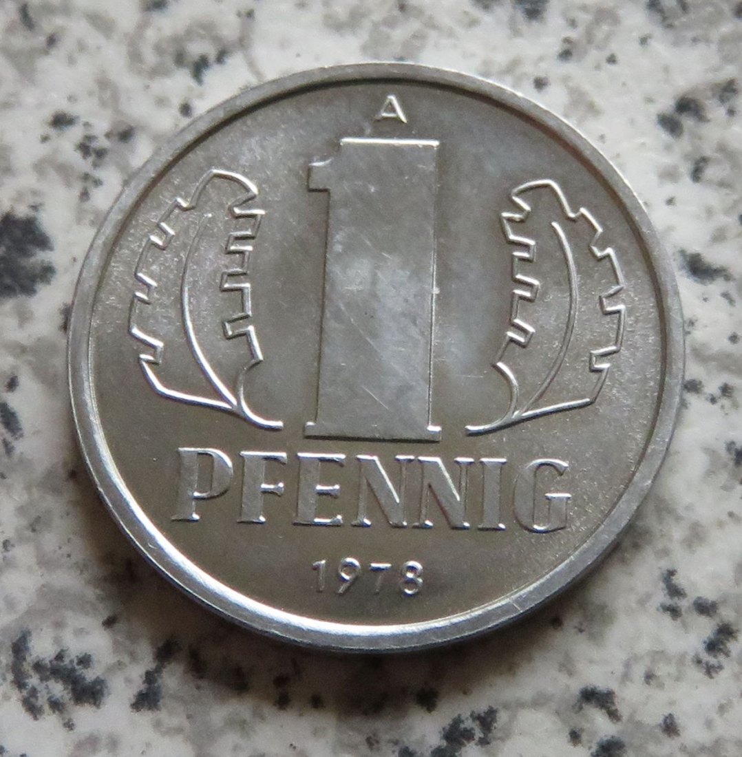  DDR 1 Pfennig 1978, Erhaltung   