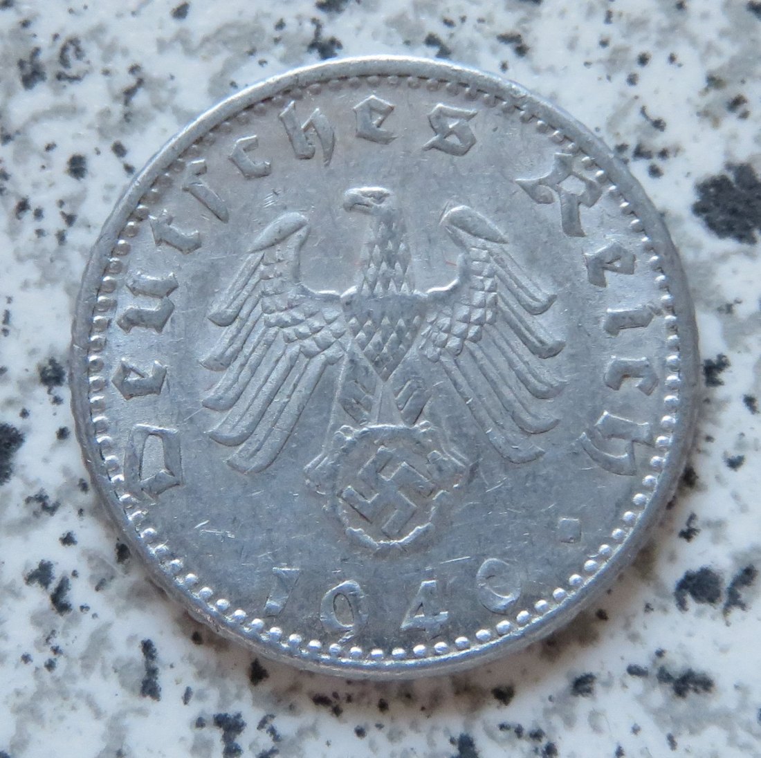  Drittes Reich 50 Reichspfennig 1940 D, Erhaltung   