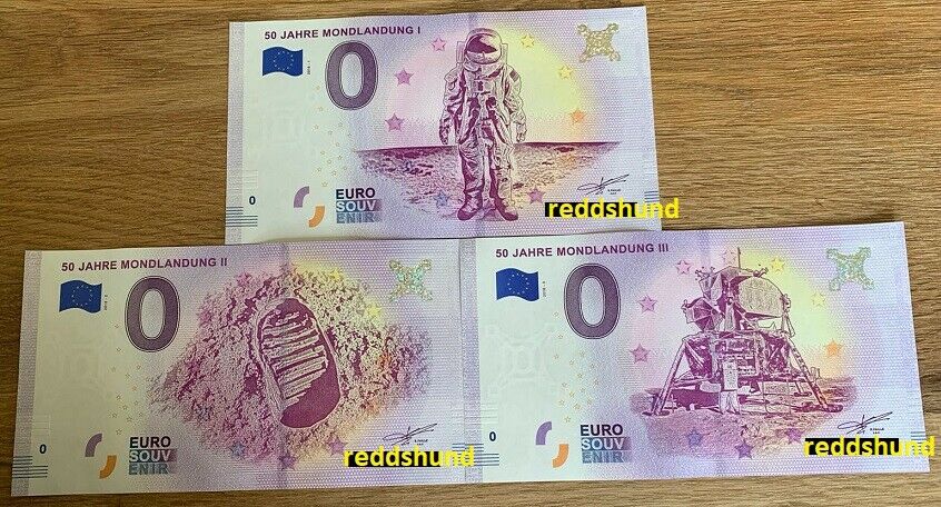  50 Jahre Mondlandung  3x 0 Euro   