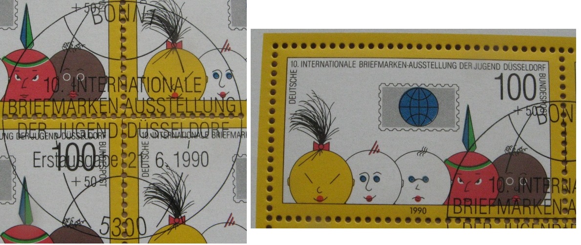  1990 Deutschland, Briefmarkenbogen: 10. Internationale Briefmarkenausstellung für die Jugend, MNH   