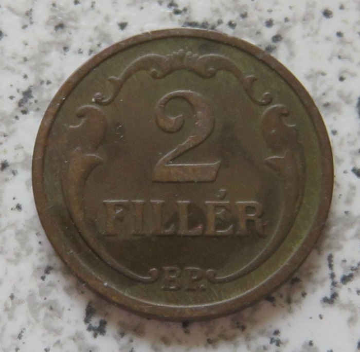  Ungarn 2 Filler 1927   