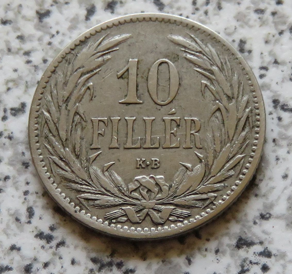  Ungarn 10 Filler 1895   