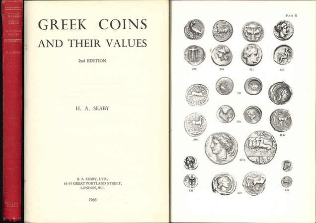 H.A.Seaby; Greek Coins and their Values; 2 nd Edition; London 1966   