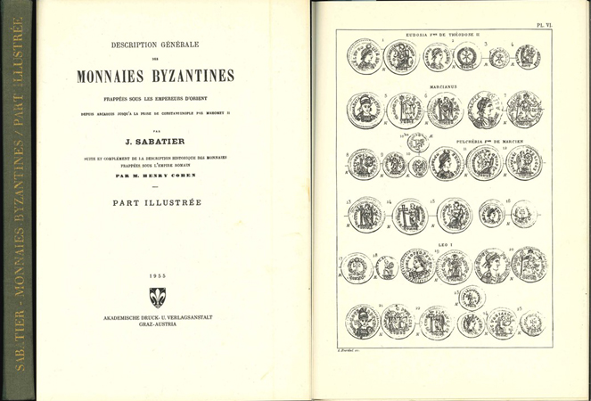  J.Sabatier; Description Generale Monnaies Byzatines; Osterreich, Graz 1955   