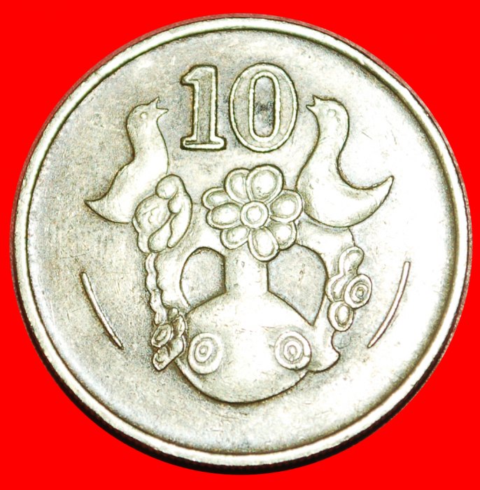 * GREAT BRITAIN (1983-2004): CYPRUS ★ 10 CENTS 1985! VASE WITH BIRDS! LOW START ★ NO RESERVE!